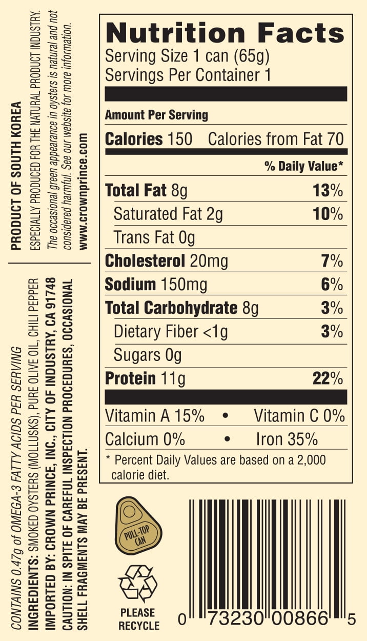 Smoked Oysters Nutritional Info Blog Dandk