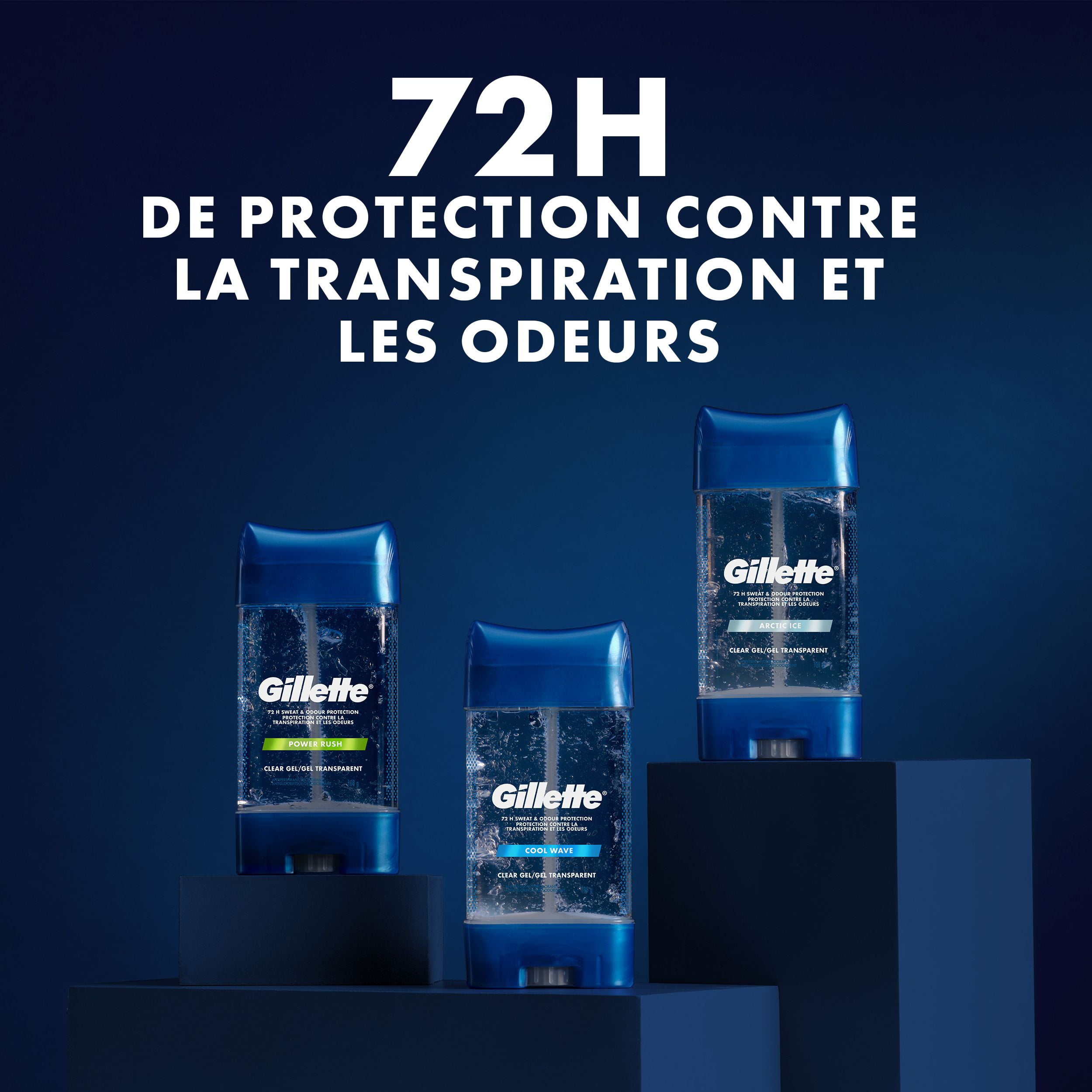 Gillette Antiperspirant and Deodorant for Men, Clear Gel, Cool Wave, 108g