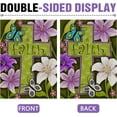 thumbnail image 3 of Easter Religious Faith Cross Decorative Garden Flag, Lily Flower Floral Butterfly Yard Outside Home Decorations, Spring Summer Seasonal Burlap Outdoor Small Decor Double Sided 12 x 18, 3 of 6