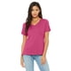 thumbnail image 1 of Camiseta holgada de punto jersey con cuello de pico para mujer BERRY L Bella + Lienzo 6405, 1 of 1