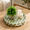Pistachio Green-Round, variant on 16"x12" Capiz Shell Decorative Serving Tray Navy Blue