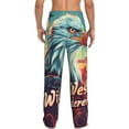 thumbnail image 7 of Salouo Western Style Bald Eagle Print Pajama Pants for Men, Lounge Pants Elastic Waistband Casual Men's sleepwear Loungewear Sleep Pajama Pant -Large, 7 of 7