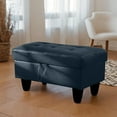 34"x22.8"x17.5" Faux Leather Storage Ottoman Bench Footrest with Hinged