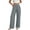 Gray-pants, variant on Straight Leg Pants for Women, Linen Flowy Palazzo Drawstring Elastic Waist Trousers with Front Pockets, Summer Beach Vacation casual Trousers