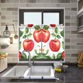 thumbnail image 4 of Yayeee Kitchen Curtains Tier Pair Light Filtering 27"x36" Rod Pocket Short Cafe Window Panel, Apple Pattern, 4 of 7