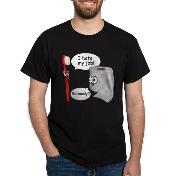 CafePress - Funny Sayings I Hate My Job T Shirt - Men's Classic Graphic Cotton T-Shirt