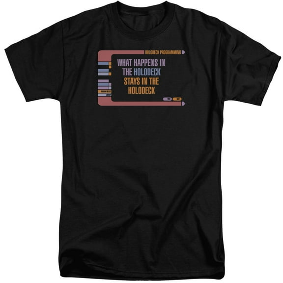 Star Trek Holodeck Secrets Adult Tall T-Shirt Black