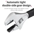thumbnail image 4 of Adjustable Ratchet Wrench with Non-Slip Handle Plumbing Bathroom Pipe Repairing Tool Ratchet Monkey Wrench 8 inch 10inch 12inch (12 inch), 4 of 7