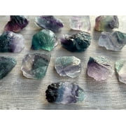 WHOLESALE Raw Rainbow Fluorite, Natural Rainbow Fluorite Stone, Natural Rough Rainbow Fluorite, Rainbow Fluorite Healing Crystal (Rainbow Fluorite, 0.25 Pound)