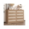 thumbnail image 1 of Eastvita Commode Double à 8 Tiroirs pour Chambre - Commode Moderne en Rotin et Bois, 1 of 6