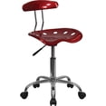 thumbnail image 1 of Pemberly Row Chaise de Bureau Pivotante Vibrante en Rouge Vin, 1 of 3