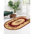 thumbnail image 3 of Rugs.com Chateau Collection Rug – 5' 3 x 8' Oval Red Medium Rug Perfect For Living Rooms, Large Dining Rooms, Open Floorplans, 3 of 5