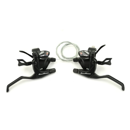 Bike Shifter Cables - Sunrace STMX30 Bicycle Trigger Shifter & Brake Lever Set // 3x11-Speed // Black