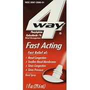 4 Pack 4 Way Fast Acting Nasal Decongestant Sinus Spray 1 Fl Oz each