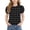 A145 Gray, variant on Kids Girls Pullover Puff Short Sleeve Buffalo Plaid Checkered Pattern Summer Tops Crewneck Comfortable Active Wear Everyday Casual Gathering Basic Shirts Clothes