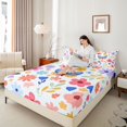 thumbnail image 3 of Manfei Flying Butterflies Queen Sheets 4 Pieces,Spring Garden Queen Sheet Sets,1 Flat Sheet,1 Fitted Sheet and 2 Pillowcases, 3 of 6