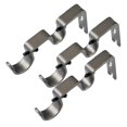 thumbnail image 6 of Set of 3 Adjustable Window Curtain Curtain Rod Bracket 5.8mm Rod, Sturdy , Gray, 6 of 6