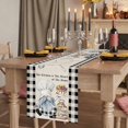 thumbnail image 2 of Chef Gnomes Table Runner 48 Inches Long for Dining Tables, Black Grey Plaid Cake Cook Dessert Burlap Cotton Linen Table Runner Coffee Tablerunners Dresser for Kitchen Party Holiday Decor 13"x48", 2 of 9