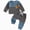 H01-Grey, variant on TOWED22 Infant Fall Winter Outfit Waffle Baby Boy Clothes Print Long Sleeve Sweatshirt and Stretch Pants 6 12 18 24M 3T 4T 5T Set Size:2-3 Y,Color:Blue