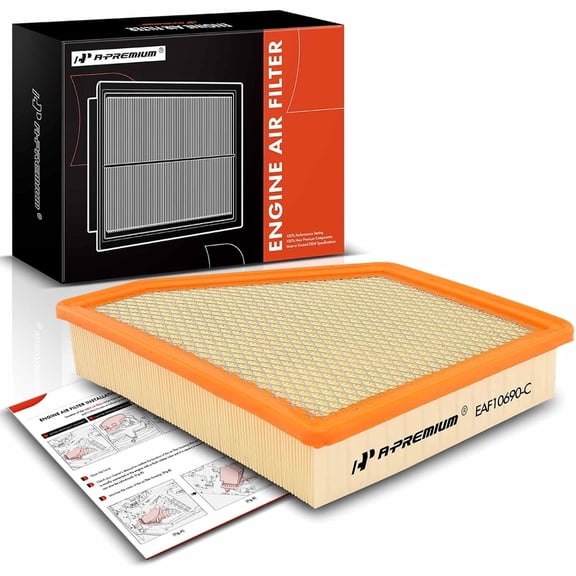 A-Premium Front Engine Air Filter Compatible with Chevrolet Camaro 2010-2015 3.6L 6.2L, Replace# 92196275