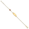 thumbnail image 2 of Primal Gold 14 Karat Yellow Gold Children's Enamel Ladybug with 0.5 Inch Extension ID Bracelet, 2 of 2