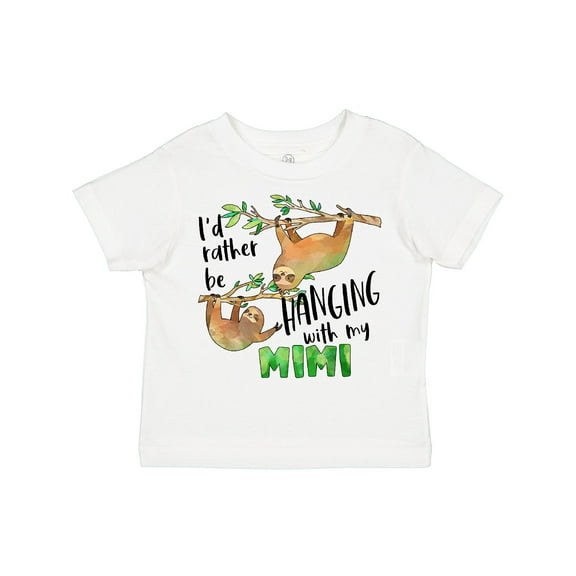 Inktastic Id Rather Be Hanging with My Mimi Cute Sloths Boys or Girls Toddler T-Shirt
