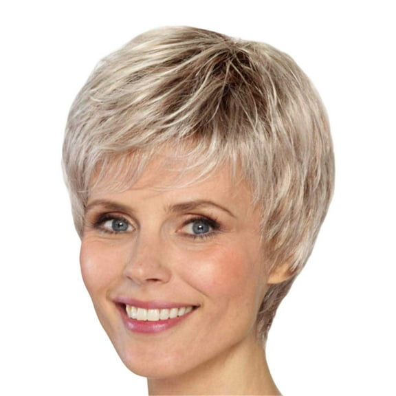 Stylish Short Straight Synthetic Wig with Layered Shaggy Cut for Women Comfortable Heat Hairpiece