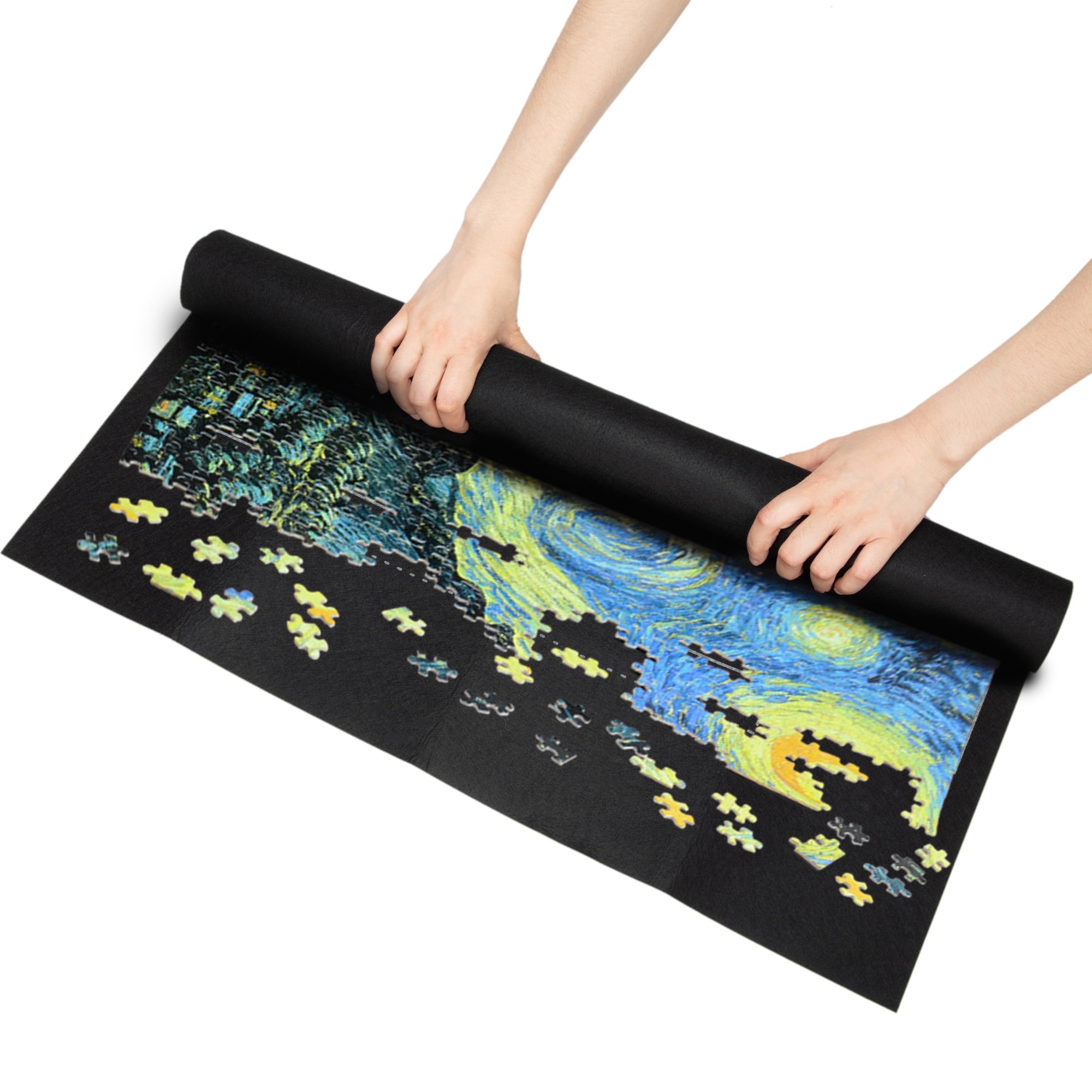 Details about   Jigsaw Puzzle Mat Felt Roll Storage up to 1500 Pieces Kids Adults Portable Tool 