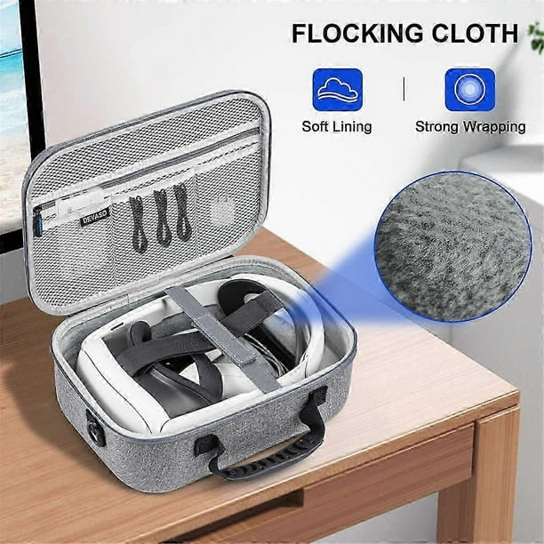 Large Carrying Case for 3 Accessories, Storage Case Bag for Quest 3 VR Headset, Controller Grips, T