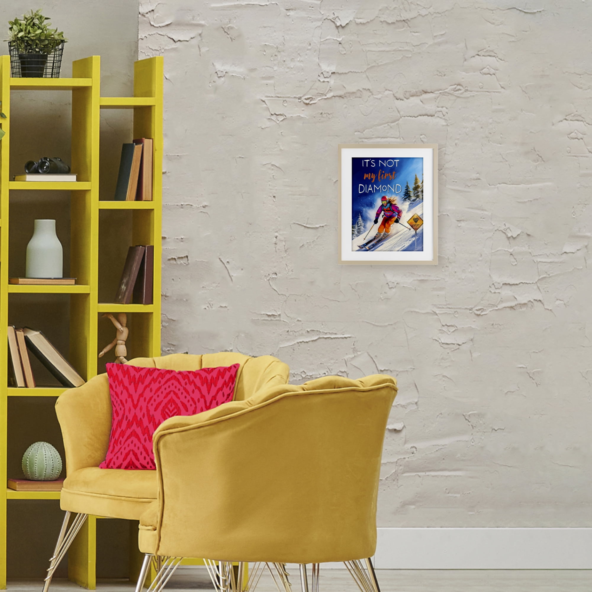Stupell Industries Not My First Diamond Birch Framed Print Under Glass, design by Grotto Studios