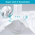 thumbnail image 4 of Protector de colchón Lunsing Queen, impermeable y transpirable, blanco, 4 of 7