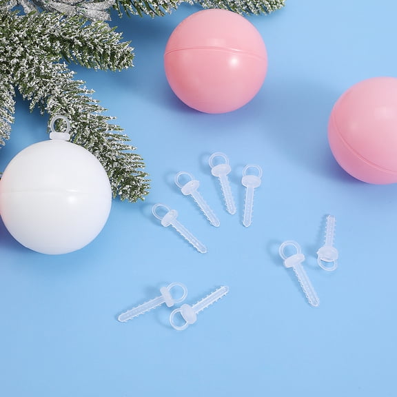 NICEXMAS 100pcs Christmas Ornament Caps for Foam Balls   Xmas Ball Hangers Replacement Tops for DIY Tree Decoration Holders 36 * 10cm
