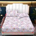 thumbnail image 6 of ZIATUBLES Twin XL Size Polyester Sheets, 3 Piece Soft Cozy Bed Sheets, Comfortable Breathable Bedding with Standard Pocket (1 Fitted Sheet, 2 Pillowcase), Easter Bunny Egg Carrot Floral Print, 6 of 9