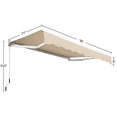 thumbnail image 3 of Renwick 77.5 x 98" Retractable Awning with Manual Crank Handle, Beige, 3 of 8