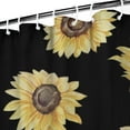 thumbnail image 4 of Retro Sunflower Shower Curtain 72x84 with Hooks, Boho Yellow Floral Butterfly Bee Wildflower Pattern, Quick-Dry Polyester for Rustic Farmhouse Country Bathroom Decor, 4 of 5