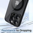 thumbnail image 5 of JETech Magnetic Case for iPhone 15 Pro 6.1-Inch Compatible with MagSafe, Shockproof Phone Bumper Cover, Solid Color Matte TPU Frame, Anti-Scratch Clear Back (Black Titanium), 5 of 6