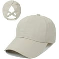thumbnail image 1 of Gorra de béisbol con cola de caballo cruzada para mujer, gorra de béisbol ajustable con moño alto desordenado, gorra de secado rápido, color caqui Vhermosa Gorras y Gorros, 1 of 7
