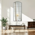 thumbnail image 3 of MAYEERTY 67"x28" Arched Full Length Mirror Iron Framed Window Mirror,Black, 3 of 5