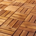 thumbnail image 6 of SAFAVIEH Hanoi Outdoor Patio 12 Slat Wooden Floor Tile, Natural, Set of 10, 6 of 7