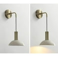 thumbnail image 4 of FSLiving Wall Sconces with UL Plug-in Cord Bedside Reading Light E26 Bronze Iron Macaron White Lamp Shade Industrial Wall lamp Fixture for Hallway Kitchen Island Bathroom Lighting,4 Colors, 4 of 7