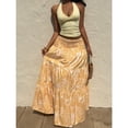 thumbnail image 5 of Vacation Style Elastic Waist Maxi Skirt Women Long Skirt Casual Resort Wear, 5 of 6