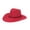 Red, variant on Vintage Western Cowboy Hat, Retro Linen Cowboy Hat for Men and Women, Wide Brim Sun Hat, Adjustable Chin Strap Hat for Outdoor, Party, and Festival - Beige