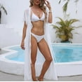 thumbnail image 5 of CFLVAEK Womens Long Beach Cover Up Elegant Patchwork Chiffon Cover Ups Sheer Bikini Coverups Kimono Tie Front Bathing Suit Swimsuit Beachwear S, 5 of 8