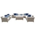 thumbnail image 1 of Coast Ensemble de Meubles de Patio en Osier d'Extérieur 11 Pcs en Blanc Voile, 1 of 2