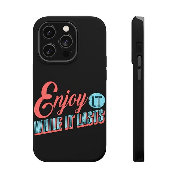 DistinctInk Tough Case for Apple iPhone 15 PRO (6.1" Screen), Compatible with MagSafe Charging - Enjoy While Lasts