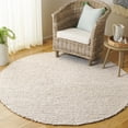 thumbnail image 2 of SAFAVIEH Natura Shannon Geometric Area Rug, Beige/Ivory, 6' x 6' Round, 2 of 10