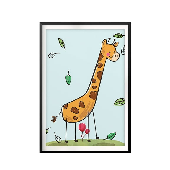 Stick Giraffe 5 x 7 UNFRAMED Print Kids Wall Art