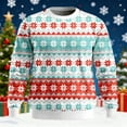 thumbnail image 2 of KHONTS Men's Christmas Oversized Sweatshirts Classic Funny Christmas Pullovers Tops Baggy Holiday Novelty Xmas Clothes 2-White XL, 2 of 3