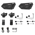 thumbnail image 1 of WAYXIN 2 uds intercomunicadores para casco de motocicleta 1200m BT auriculares inalámbricos interfono, 1 of 7