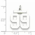 thumbnail image 2 of Sterling Silver Sterling/Silver Polished Number 99 Charm Pendant, 2 of 2